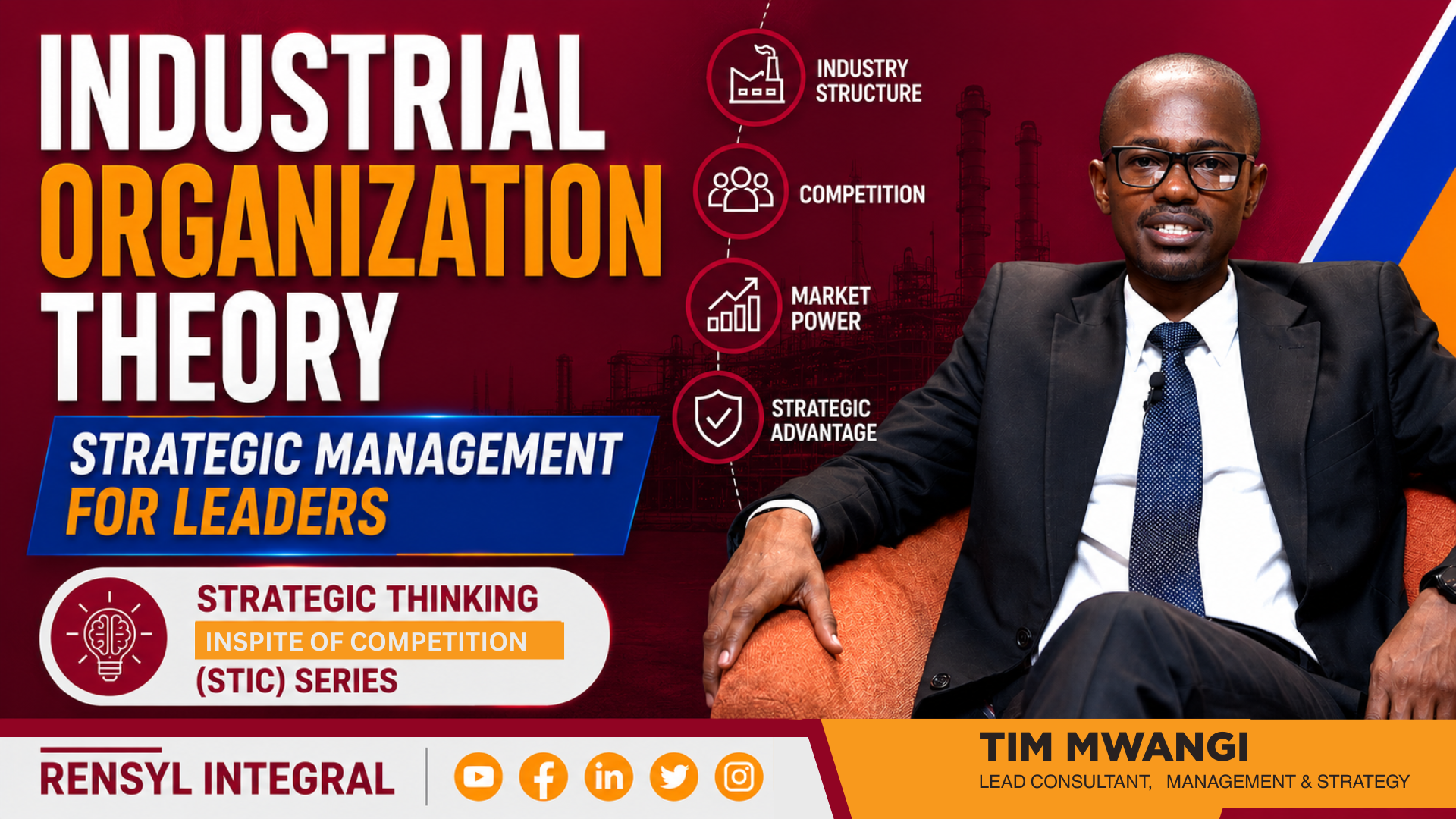 Tim Mwangi during a presentation on Resource Based View Theory, on the strategic thinking segment at Rensyl Integral